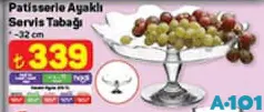 PAŞABAHÇE PATİSSERİE AYAKLI SERVİS TABAĞI 32 CM